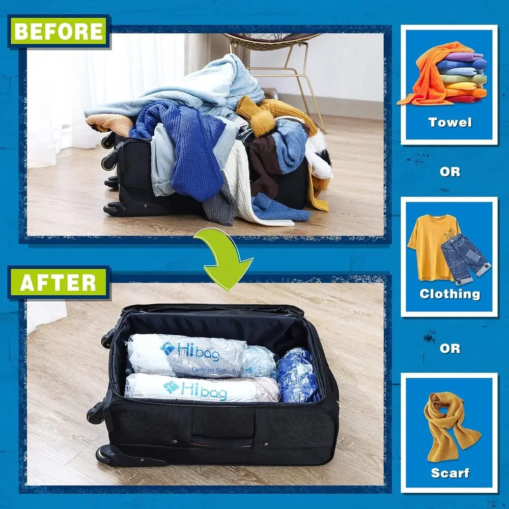 HIBAG Vacuum Storage Bags, 12 bag